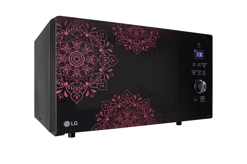 LG 28L Scan-To-Cook Charcoal Convection Microwave Oven, 301 Auto Cook Menu, Diet Fry™, Black, MJEN286VI