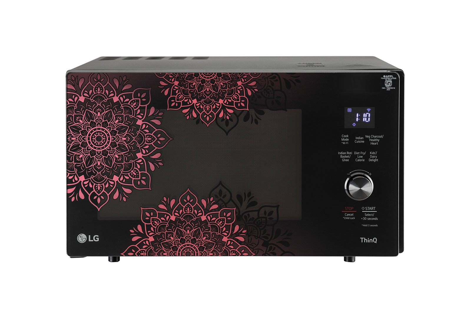 LG MJEN286VIW Scan To Cook Charcoal Convection Microwave front view