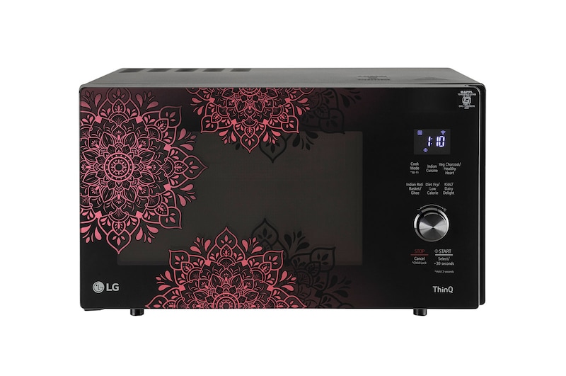LG MJEN286VIW Scan To Cook Charcoal Convection Microwave front view