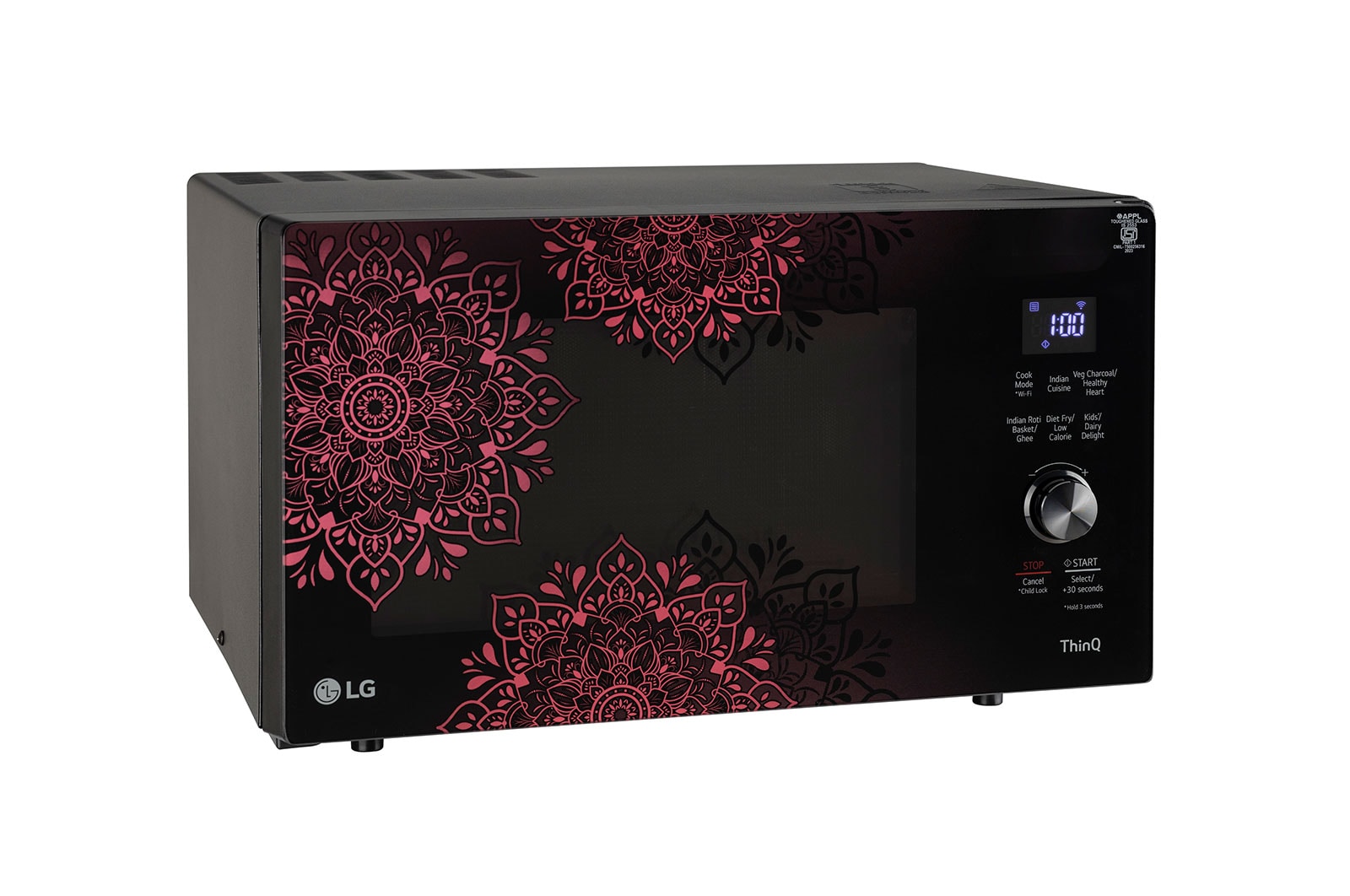 LG 28 L Scan-To-Cook Charcoal Countertop Microwave Oven, Wi-Fi, Diet Fry™, Motorised Rotisserie, Healthy Heart™, Black, MJEN286VIW