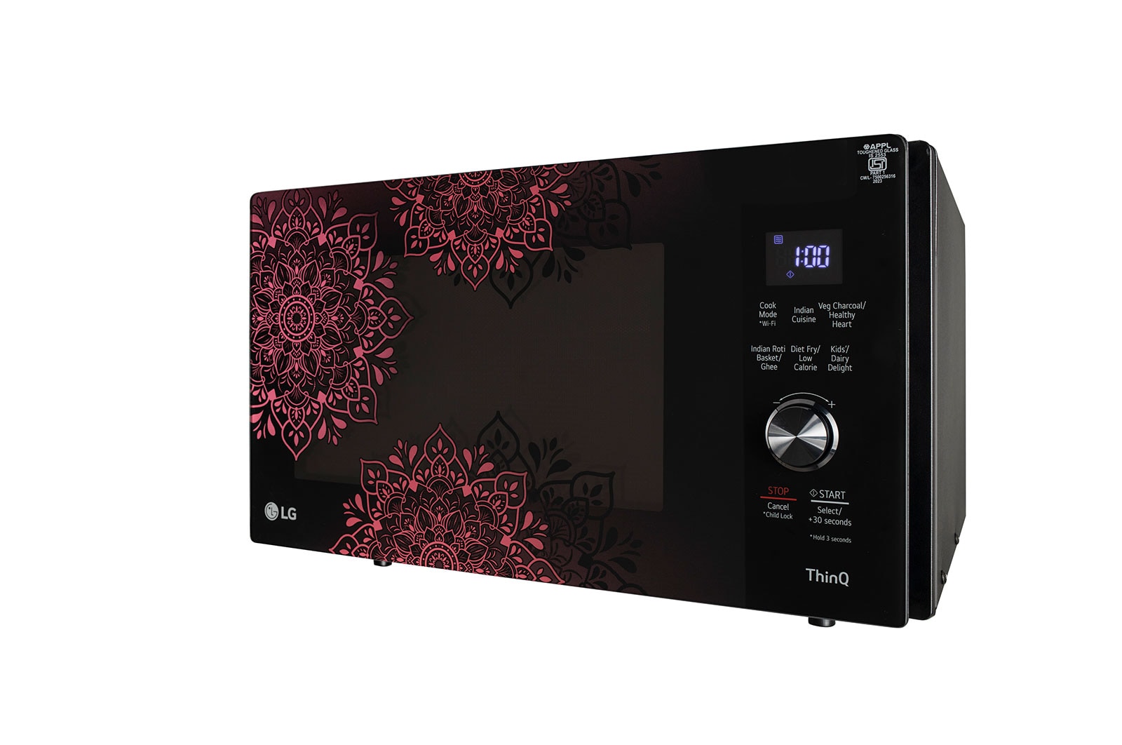LG 28 L Scan-To-Cook Charcoal Countertop Microwave Oven, Wi-Fi, Diet Fry™, Motorised Rotisserie, Healthy Heart™, Black, MJEN286VIW