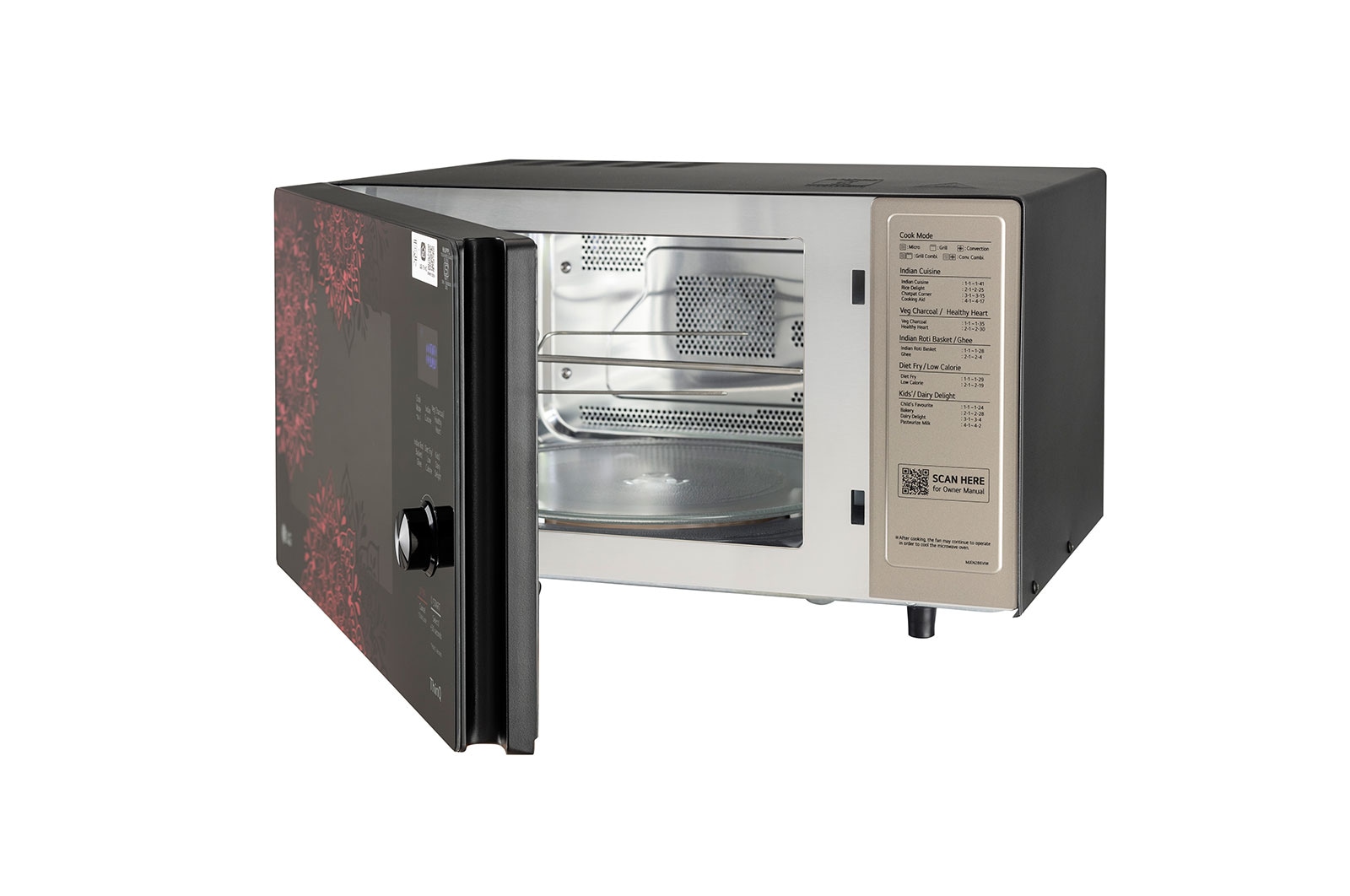 LG 28 L Scan-To-Cook Charcoal Countertop Microwave Oven, Wi-Fi, Diet Fry™, Motorised Rotisserie, Healthy Heart™, Black, MJEN286VIW