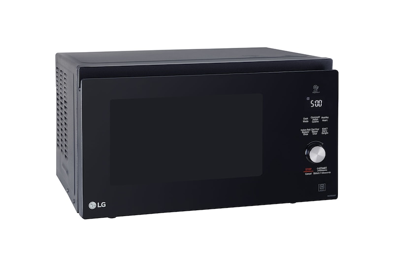 LG 32 L Convection Microwave Oven with Twister Smog Handle, Charcoal Lighting Heater, Motorised Rotisserie, Black, MJEN326SF