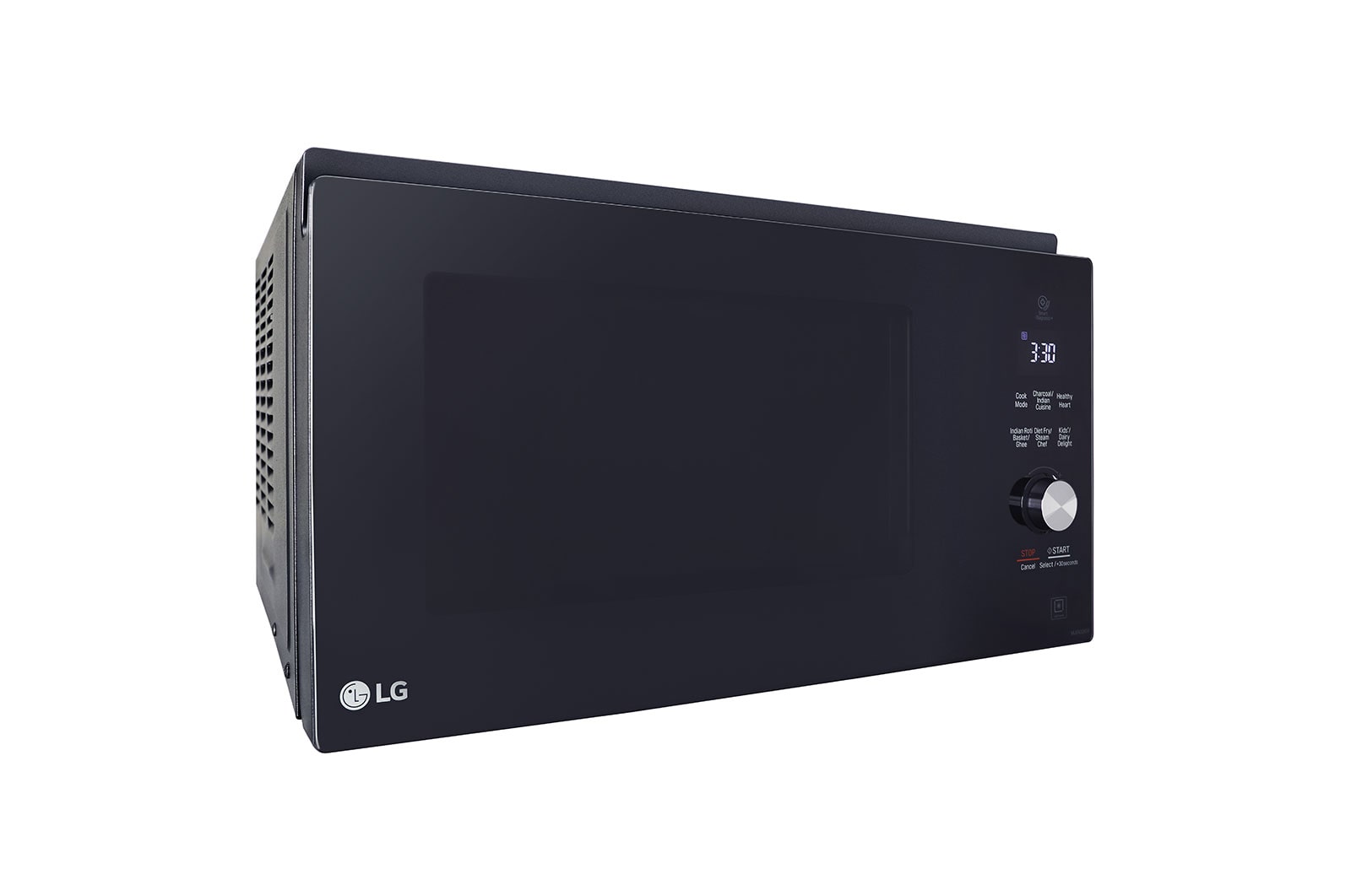 LG 32 L Convection Microwave Oven with Twister Smog Handle, Charcoal Lighting Heater, Motorised Rotisserie, Black, MJEN326SF