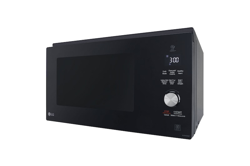 LG 32 L Convection Microwave Oven with Twister Smog Handle, Charcoal Lighting Heater, Motorised Rotisserie, Black, MJEN326SF