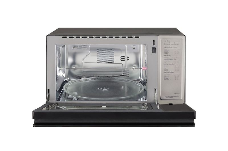 LG 32 L Convection Microwave Oven with Twister Smog Handle, Charcoal Lighting Heater, Motorised Rotisserie, Black, MJEN326SF