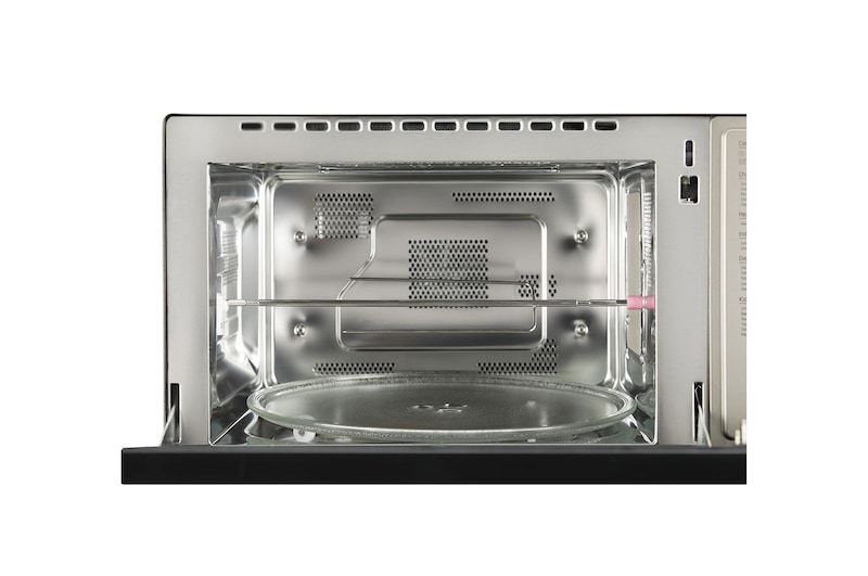 LG 32 L Convection Microwave Oven with Twister Smog Handle, Charcoal Lighting Heater, Motorised Rotisserie, Black, MJEN326SF