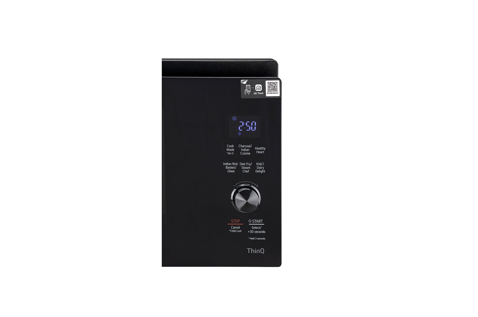LG 32 L Scan-To-Cook Charcoal Microwave Oven with Healthy Heart™, Charcoal Lighting Heater, Motorised Rotisserie, Black, MJEN326SFW