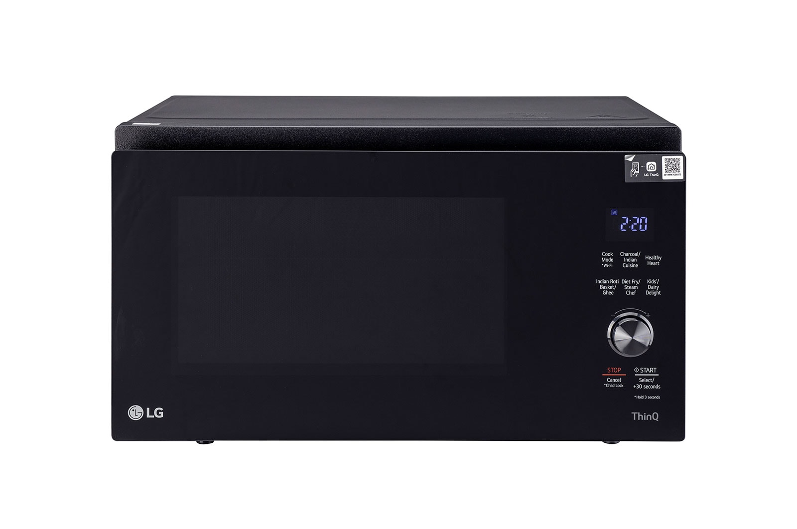 LG 32L WiFi Enabled Charcoal Microwave Oven (MJEN326SFW, Black