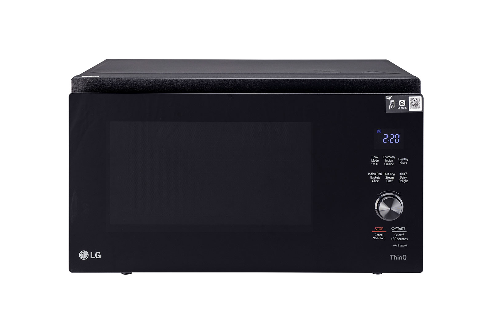 LG MJEN326SFW Scan To Cook Charcoal Convection Microwave front view