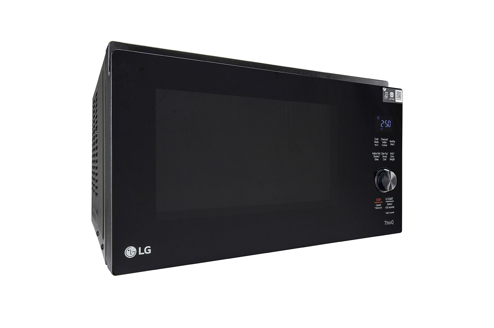 LG 32 L Scan-To-Cook Charcoal Microwave Oven with Healthy Heart™, Charcoal Lighting Heater, Motorised Rotisserie, Black, MJEN326SFW