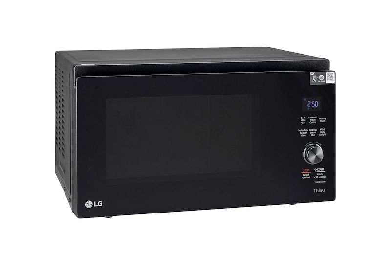 LG 32 L Scan-To-Cook Charcoal Microwave Oven with Healthy Heart™, Charcoal Lighting Heater, Motorised Rotisserie, Black, MJEN326SFW
