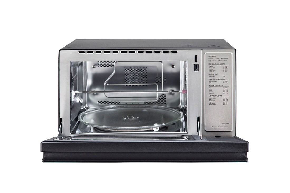 LG 32 L Charcoal Convection Microwave Oven, Diet Fry™, Healthy Heart Recipes, Motorised Rotisserie, Roti Basket, Black, MJEN326UH
