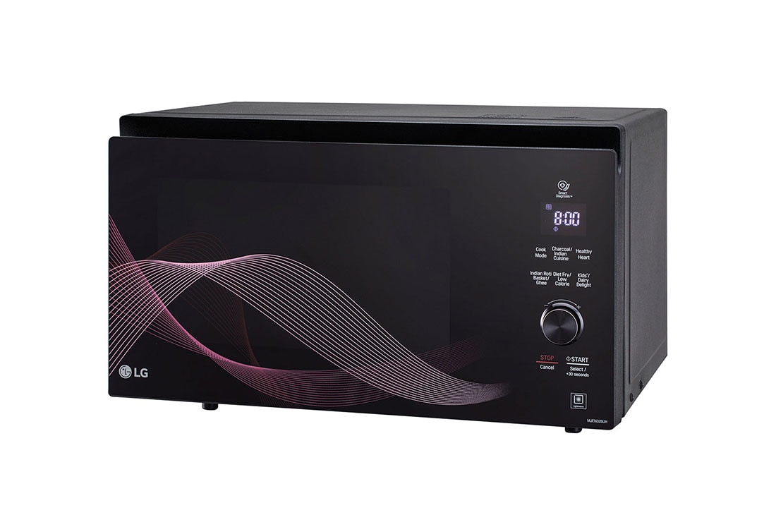 LG 32 L Charcoal Convection Microwave Oven, Diet Fry™, Healthy Heart Recipes, Motorised Rotisserie, Roti Basket, Black, MJEN326UH