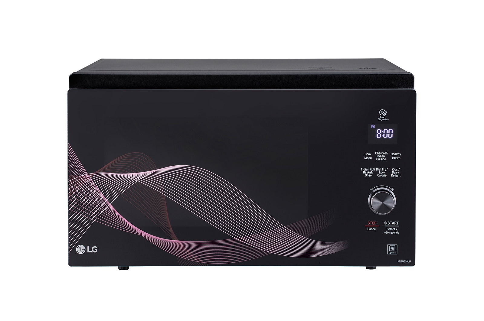 LG 32 L Charcoal Convection Microwave Oven with Diet Fry™, Healthy Heart Recipes, Motorised Rotisserie, Roti Basket, Black, MJEN326UH
