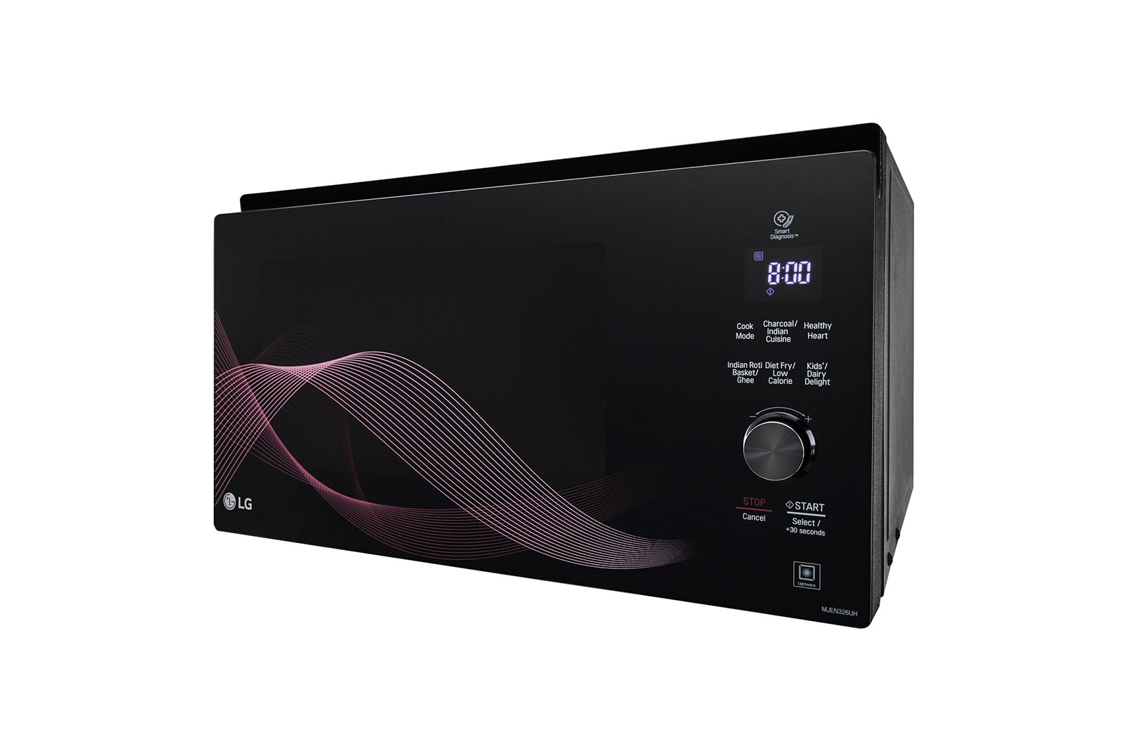 LG 32 L Charcoal Convection Microwave Oven with Diet Fry™, Healthy Heart Recipes, Motorised Rotisserie, Roti Basket, Black, MJEN326UH