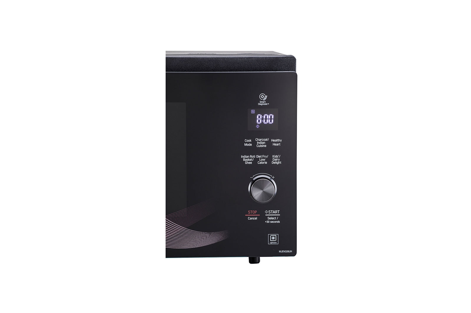 LG 32 L Charcoal Convection Microwave Oven with Diet Fry™, Healthy Heart Recipes, Motorised Rotisserie, Roti Basket, Black, MJEN326UH