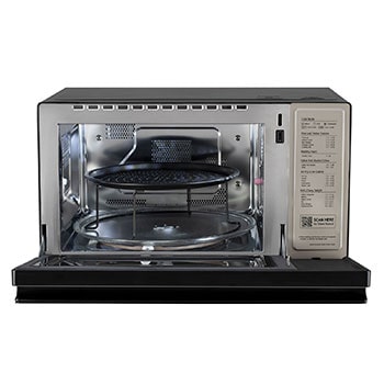 LG 32 L Charcoal Convection Microwave Oven with Scan-To-Cook, Diet Fry, Steam Chef, Motorised Rotisserie, Black, MJEN326UHW