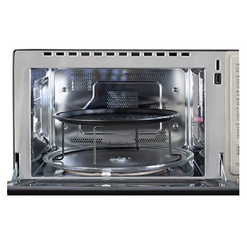 LG 32 L Charcoal Convection Microwave Oven with Scan-To-Cook, Diet Fry, Steam Chef, Motorised Rotisserie, Black, MJEN326UHW