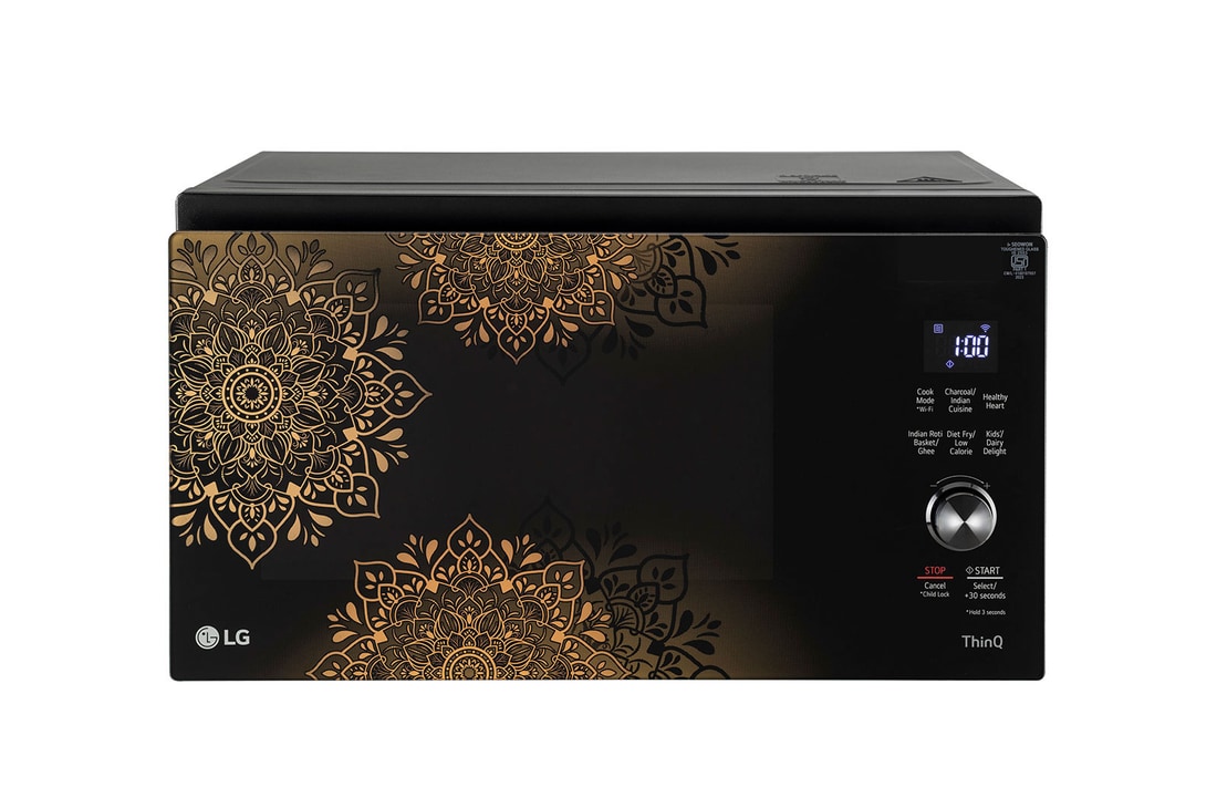 LG mjen326uiw wifi-enabled-charcoal-convection-microwave front view