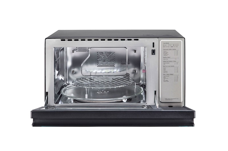 LG 32 L All-in-One NeoChef Charcoal Convection Microwave Oven with Healthy Heart, Diet Fry, Motorised Rotisserie, Black, MJEN326UL