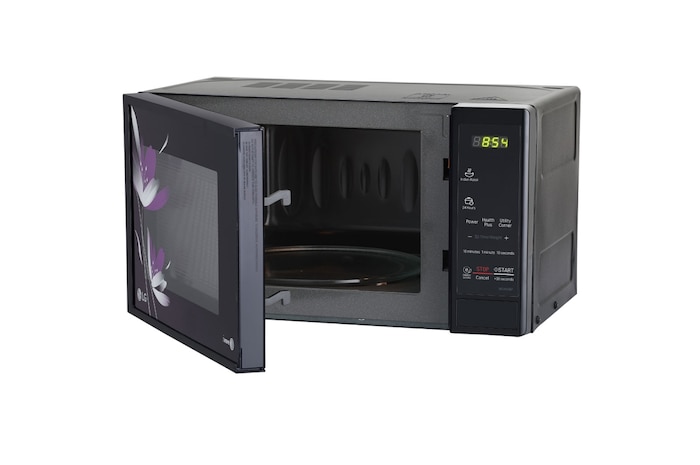LG 20 L Solo Microwave Oven Grill with Glass Door, i-wave technology, Anti-Bacteria Cavity, Floral Black, MS2043BP
