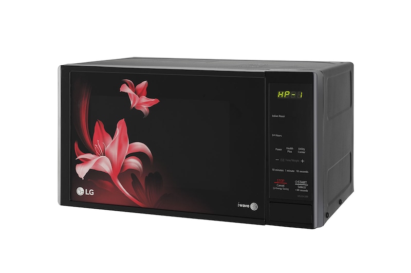 LG 20 L Grill / Solo Microwave Oven with i-wave, Anti Bacteria Cavity, Energy Saving, Floral Black, MS2043BR
