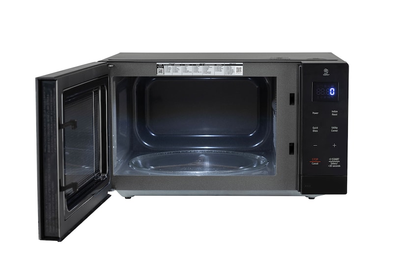 LG 30 L Solo Microwave Oven Grill with Glass Door, i-wave technology, Anti-Bacteria Cavity, Black Color, MS3032BK