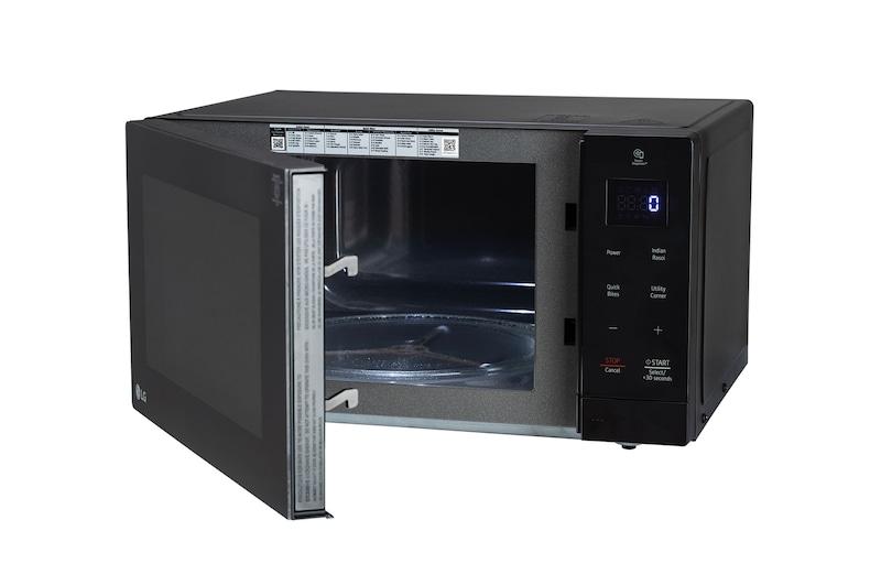 LG 30 L Solo Microwave Oven Grill with Glass Door, i-wave technology, Anti-Bacteria Cavity, Black Color, MS3032BK