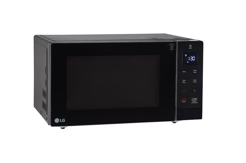 LG 30 L Solo Microwave Oven Grill with Glass Door, i-wave technology, Anti-Bacteria Cavity, Black Color, MS3032BK