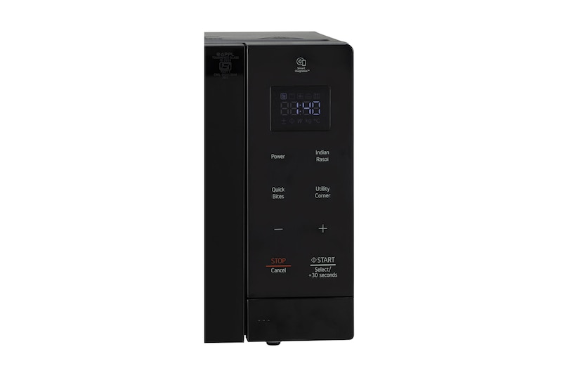 LG 30 L Solo Microwave Oven Grill with Glass Door, i-wave technology, Anti-Bacteria Cavity, Black Color, MS3032BK