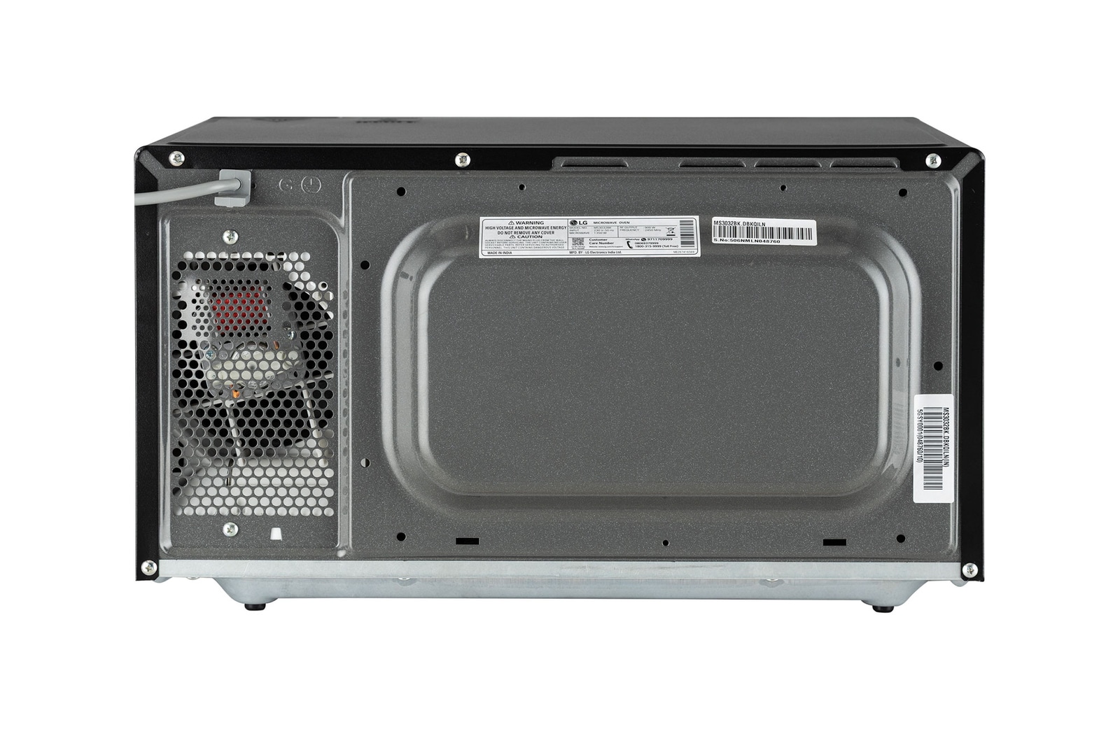 LG 30 L Solo Microwave Oven Grill with Glass Door, i-wave technology, Anti-Bacteria Cavity, Black Color, MS3032BK