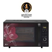 LG MJ2886BWUM charcoal convection microwave front view