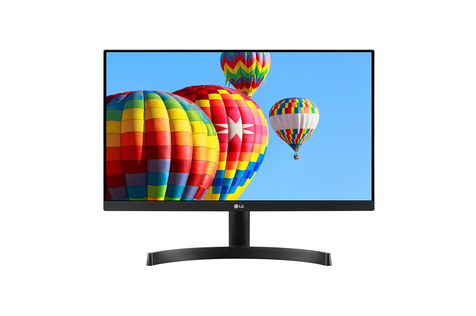 Front view of LG 21.5 (54.61cm) Full HD (1920 x 1080) Slim IPS Panel Monitor, HDMI x 2 &amp; VGA Port, 56-75 Hz Refresh Rate &amp; AMD Freesync - 22MK600M (Black) 22MK600M-B