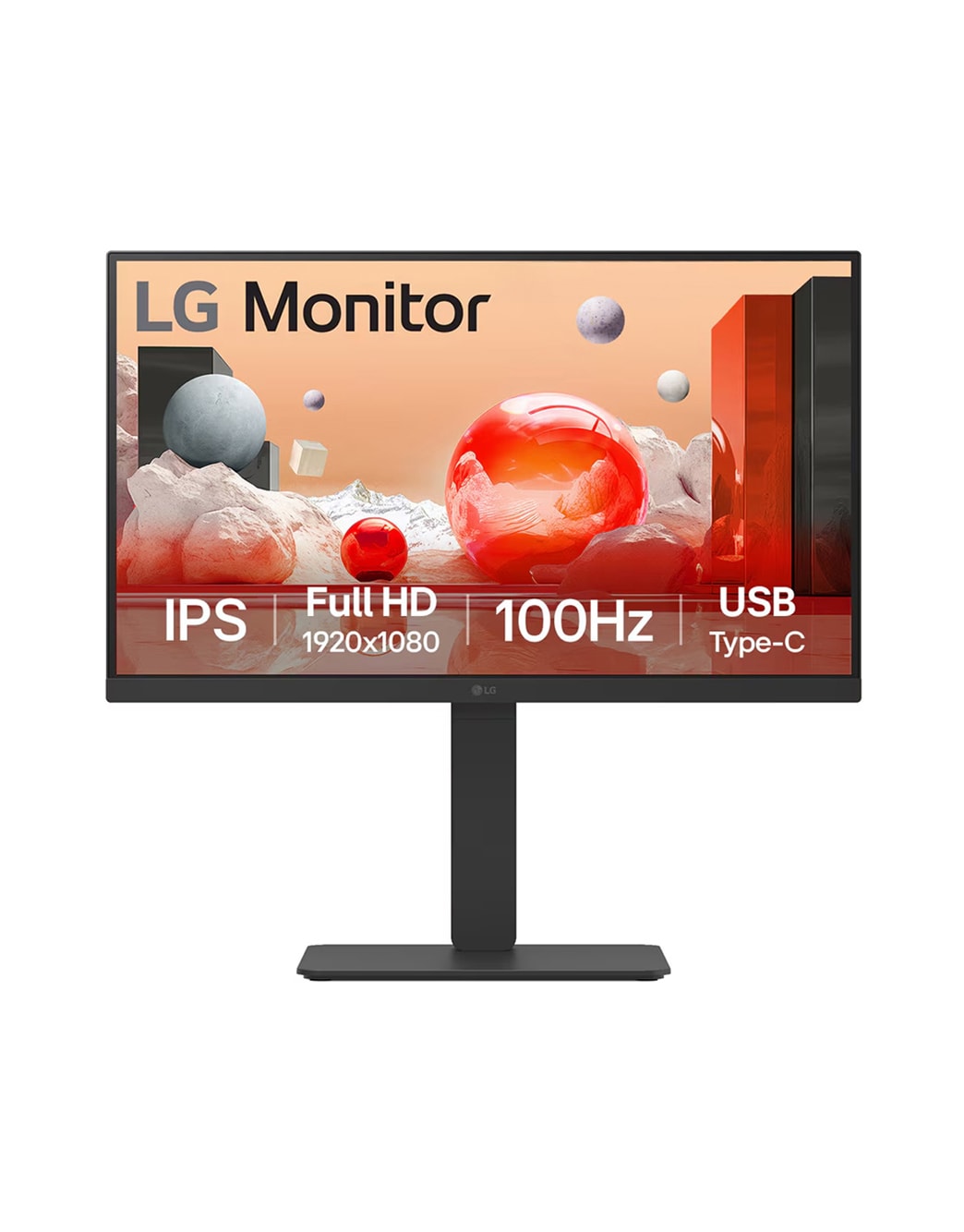 Monitorji 60,4cm/23,8″ (1920×1080) lg 24ba650-b 16:9 fhd ips 5ms 100hz hdmi dp usb-c speaker pivot black komponentko