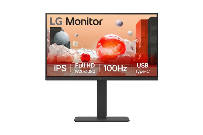 LG 24BA650-B UHD 4k Monitor front view
