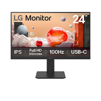 LG 24ms570b-b fhd-qhd front view