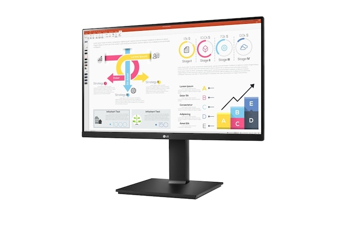LG 23.8 (60.45cm) QHD IPS Monitor with Daisy Chain and USB Type-C™, 24QP750-B