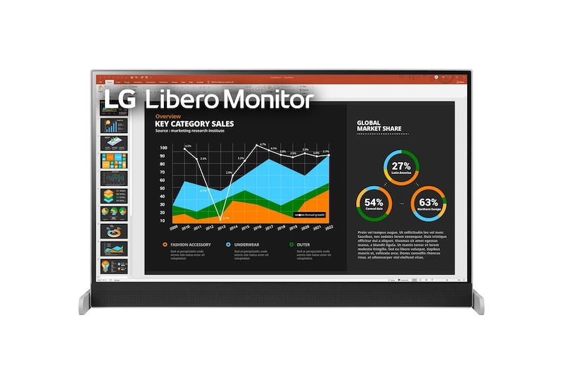 LG 27 (68.58cm)QHD Libero Monitor with Detachable Full HD Webcam, 27BQ70QC-S