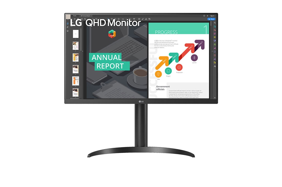 LG 27QN850-B FHD & QHD front view