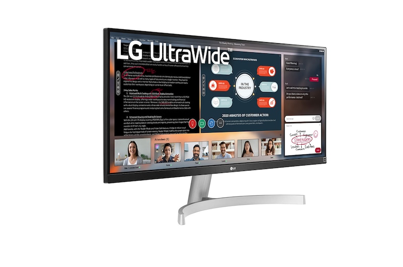 LG 73.66 cm (29) UltraWide™ FHD HDR IPS Display Monitor, MaxxAudio®, AMD FreeSync™, HDR10, 29WN600-W