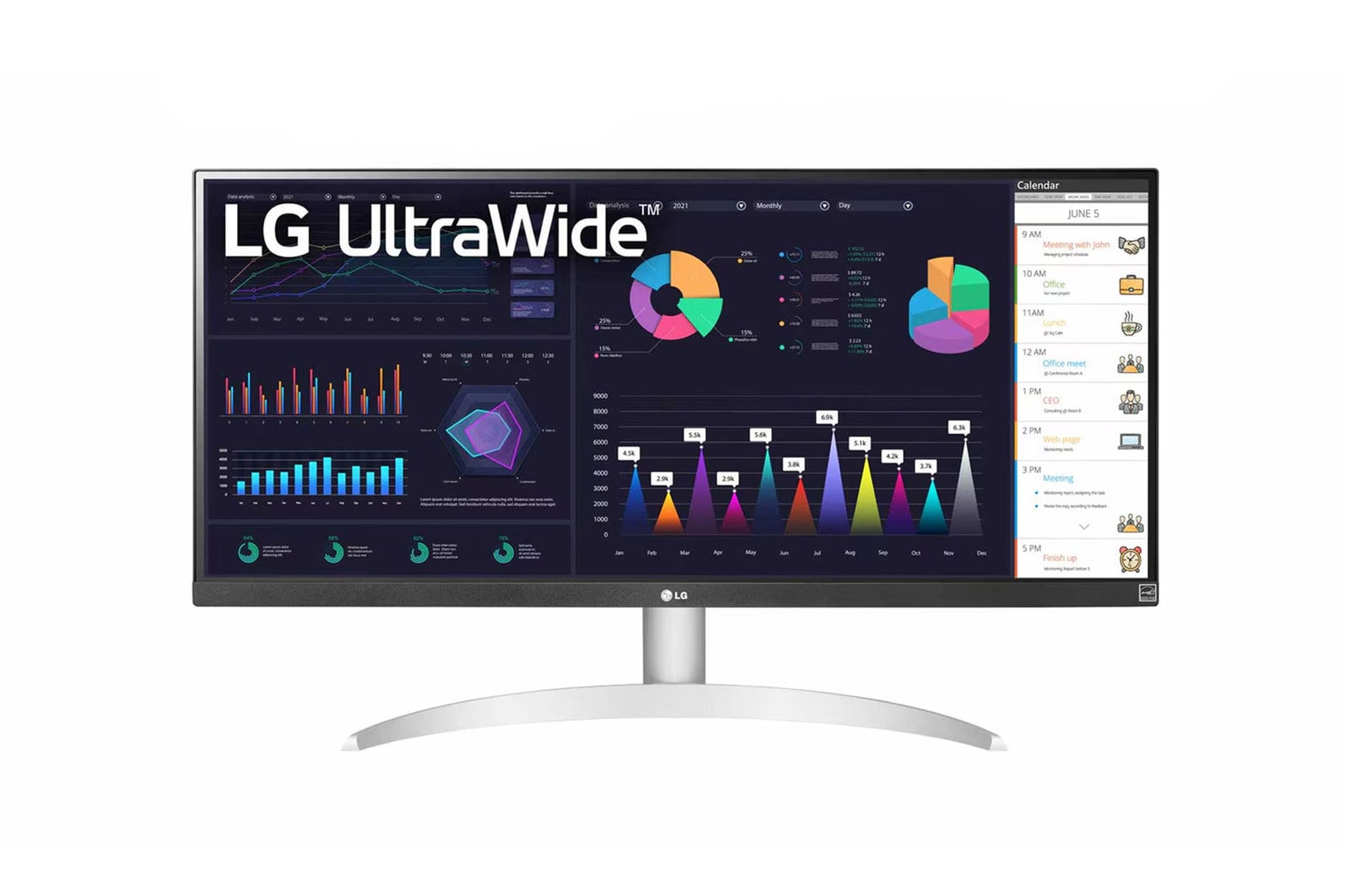 LG 29wq600-w ultrawide front view