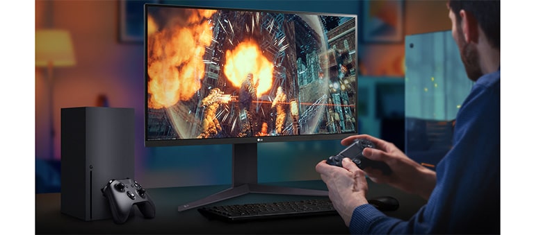 LG 32GQ750-B Immersive gaming experience for console gamers through smooth and synchronized graphics images.