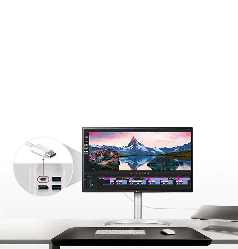 32 (81.28cm) UHD HDR Monitor with USB-C Connectivity - 32UP550N-W