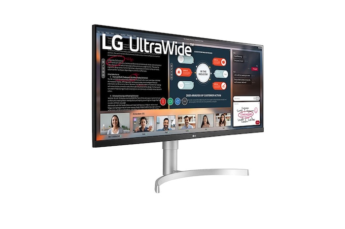 LG 34 (86.36cm) UltraWide™ Full HD (2560x1080) HDR IPS Monitor, 34WN650-W