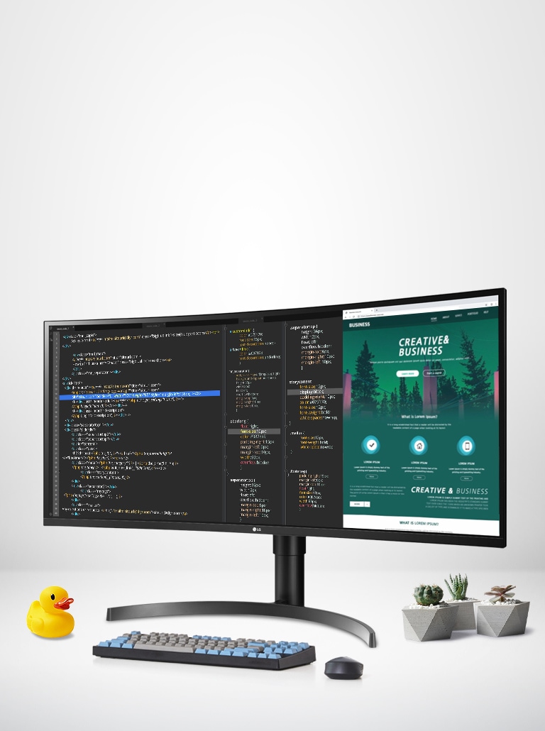LG 35WN75CN-B  UltraWide monitor offers Screen Space, UltraWide™  QHD Color - sRGB 99% HDR - HDR10 Connectivity - USB-C™