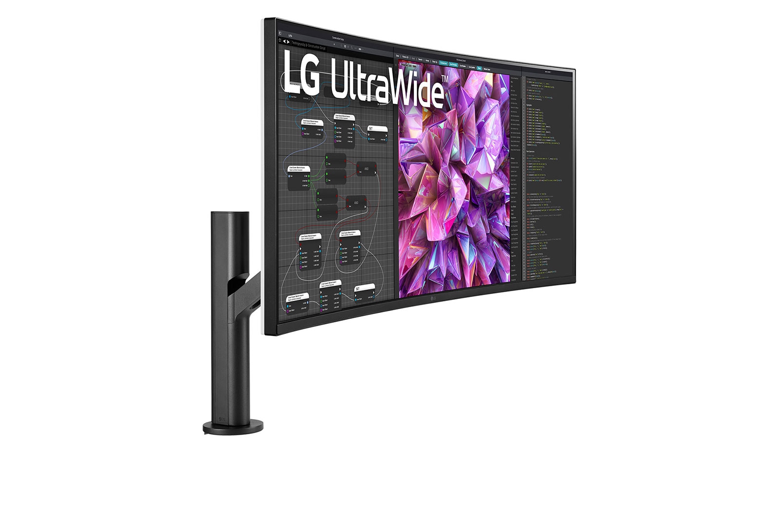 LG 37.5(95.29cm) 21:9 Curved UltraWide™ QHD+ (3840 x 1600) Monitor Ergo, 38WQ88C-W
