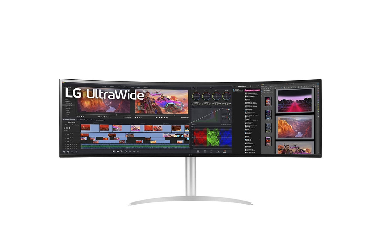 LG 49wq95c-w ultrawide front view