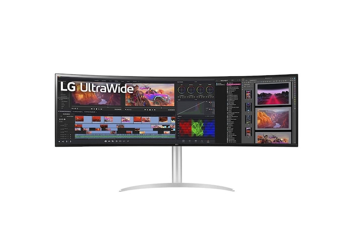LG 49WQ95C-W UltraWide front view