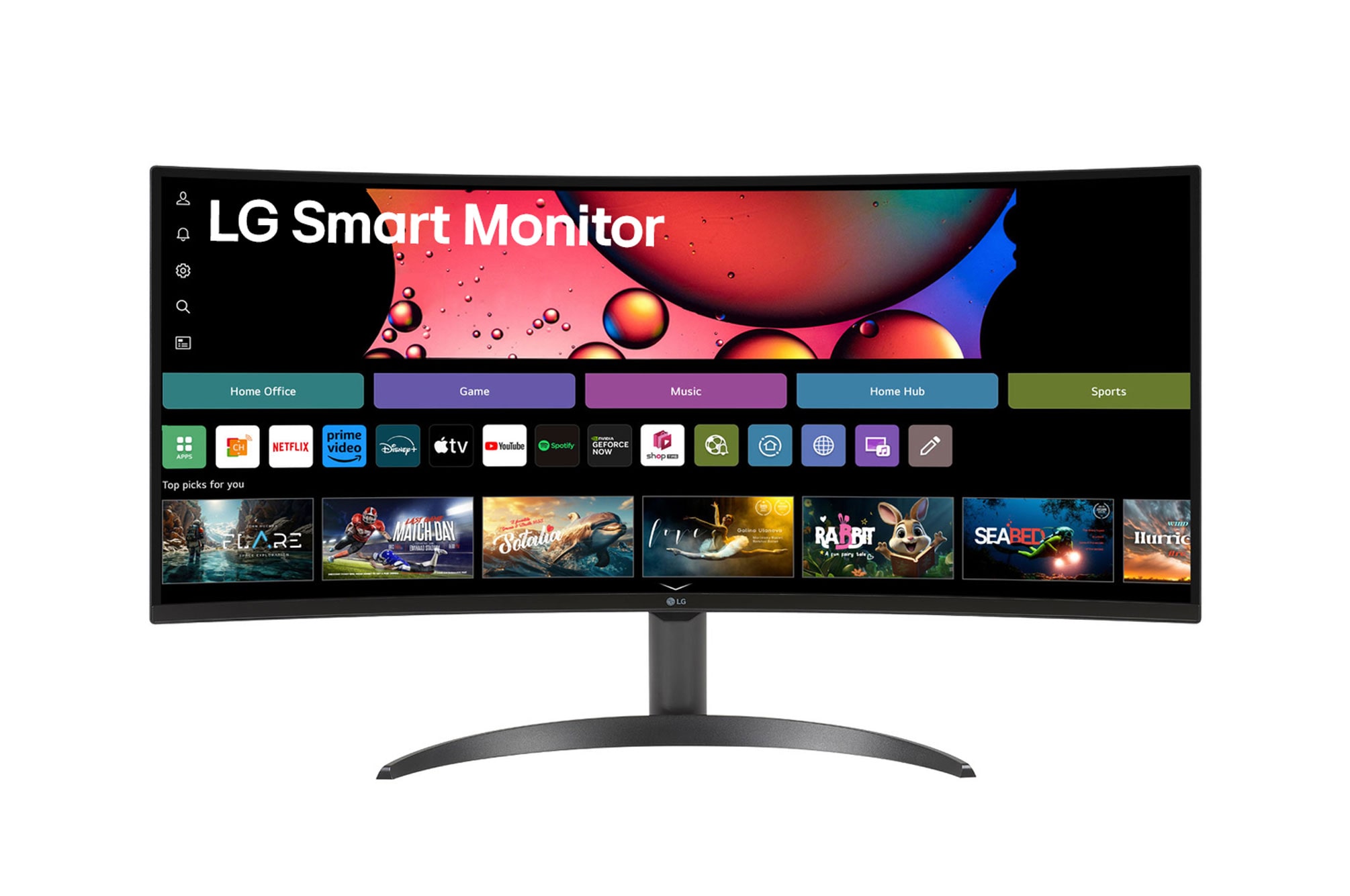 LGエレクトロニクス　34SR60QC-B（34インチ／2024年製） LG-Smart-Curved-monitor-